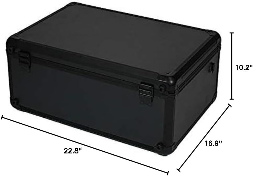 HUL 22in Aluminum Case with Customizable Pluck Foam Interior for Test Instruments Cameras Tools Parts and Accessories