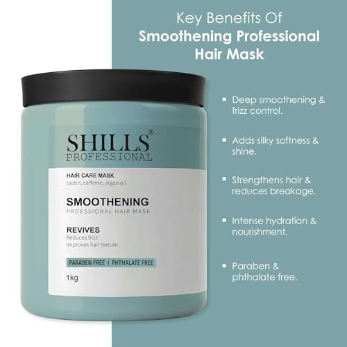 Image of Shills Professional Keratin Hair Mask 1kg | Deep Repair & Damage Control Hair Spa Cream | Smooth, Frizz-Free & Strong Hair for Salon & Home Use (Smoothening Hair mask 1kg)
