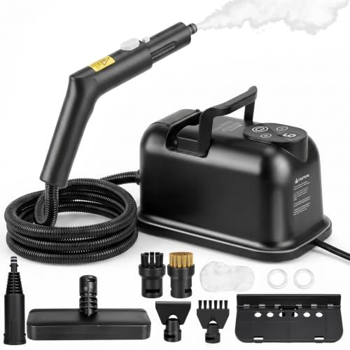 Handheld-Steam-Cleaner-for-Home-9-Level-Steam-Control-Black Handheld Steam Cleaner for Home, 9-Level Steam Control, Black - Image 1