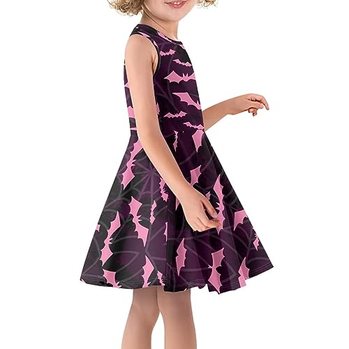 Modysero Comfy Soft Loose Fit Sleeveless High Waist Twirly Halloween Dress Halloween Party Kids Player3