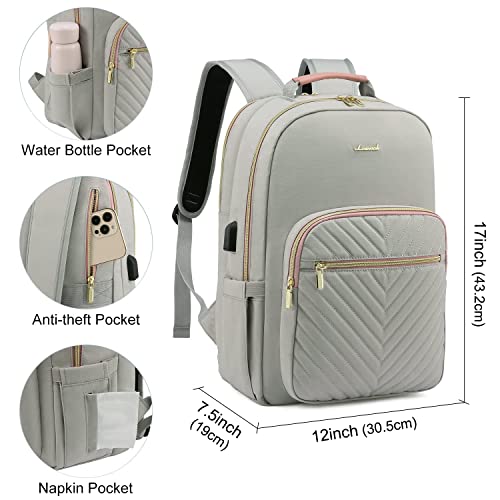 LOVEVOOK Laptop Backpack for Women 15.6 Inch, Womens Backpacks for Work Business Travel School College With USB Port - Image 3