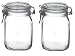 Bormioli Rocco Fido Italian Clear Glass Canning Jar with 85 mm Gasket, 1 Liter (Pack of 2)