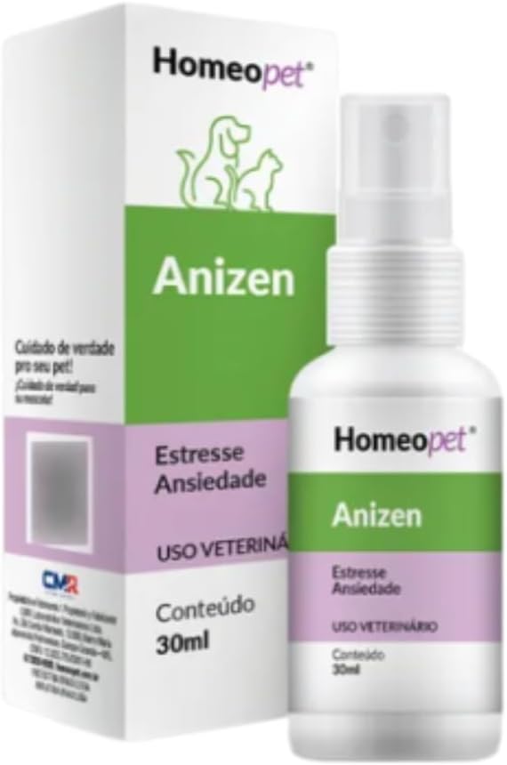 Anizen 30ml Anti Estresse Irritabilidade Homeopatia Para Cães Gatos