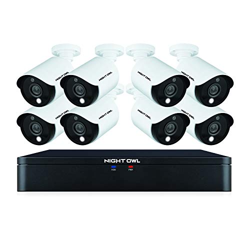 Night Owl CCTV Video Home Security Camera System with 8 Wired 1080p HD Indoor/Outdoor Cameras with Night Vision and 1 TB Hard Drive