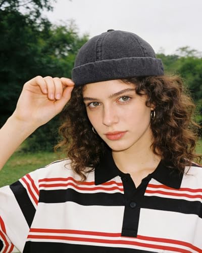 Image of CLAPE Watch Cap Work Beanie Corduroy Docker Leon Brimless Hat Rolled Cuff Harbour Hat