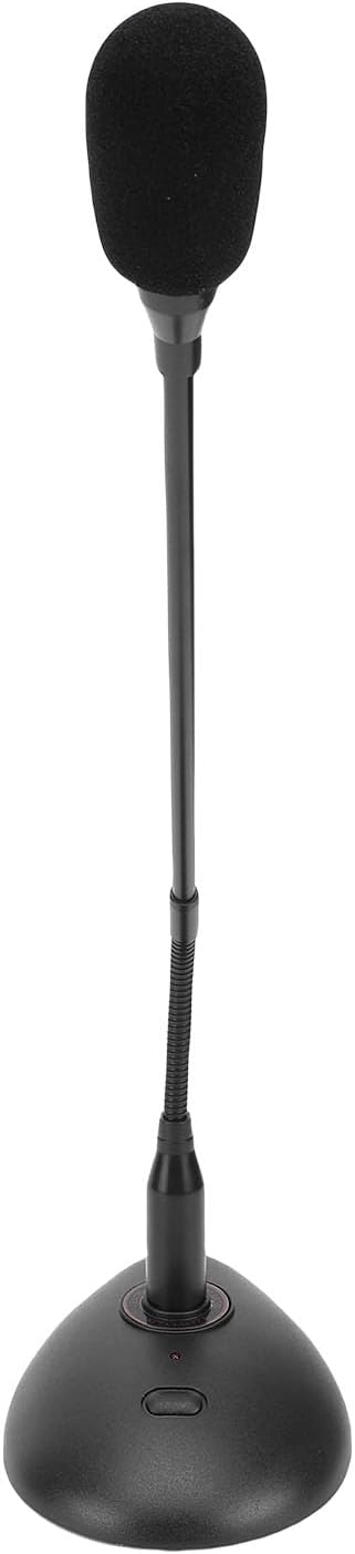 Wired Conference Microphone, Flexible Gooseneck Condenser Mic, Cardioid Pattern Microphone with 3 Pin XLR Male Connector, Ideal for Clear Sound in Meetings & Broadcasts