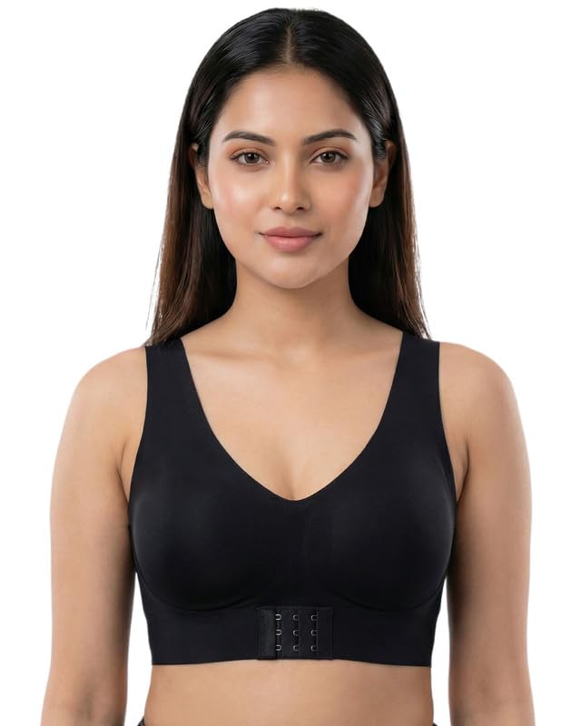 komli Bonded Polyamide Padded Gym Bra | Crisscross Back Support | Front and Back Hook | Full Coverage | Wire-Free | Light Padding | Pack of 1|-picture-10