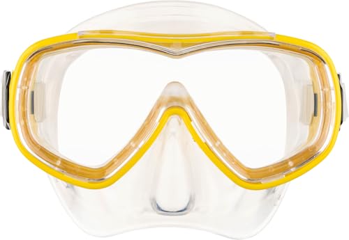 Cressi Pimetta, occhialini da sub bambini, Trasparente/Giallo, 3-6 anni