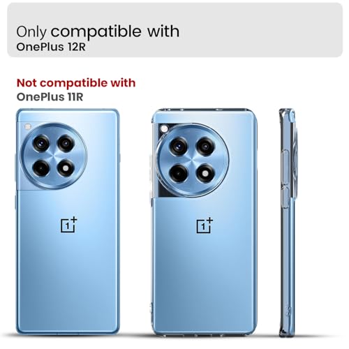 Image of KAPAVER Hybrid Crystal Clear Back Cover Case for OnePlus 12R | Protective Shockproof Hard PC Soft Flexible TPU Cover