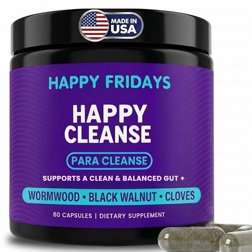 Image of Parasite Cleanse for Humans - Wormwood Black Walnut Clove Cleanse for Humans, Digestive Support & Gut Health, with Garlic and Oregano Leaf - - Vegan, Non-GMO Capsules - for Adults