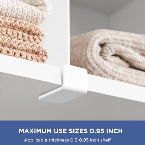 Image of HBlife 6 Pcs White Acrylic Shelf Dividers, Vertical Purse Organizer for Closet Perfect for Sweater, Shirts, Handbags in Bedroom and Kitchen, Closet Separators for Organization Cabinet