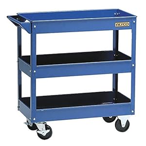Alyco – Carro para Herramientas de Taller Azul, Carga de hasta 100 kilos. 3 Bandejas 730 x 380 x 85 mm 15 Kg – 192725