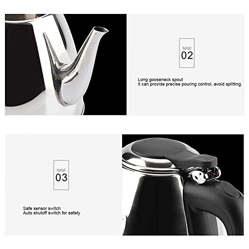 Bouilloire électrique en acier inoxydable design épuré et durable