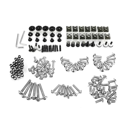 Kit boulons carénage moto argent résistant pour réparer les vis perdues Yamaha R1 R6