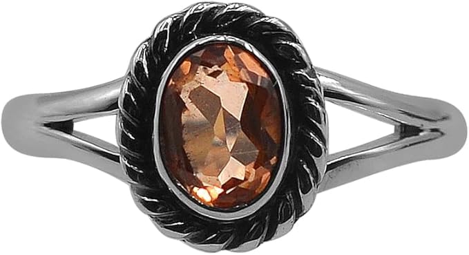 Bague solitaire quartz morganite argent 925 pour sublimer vos mains