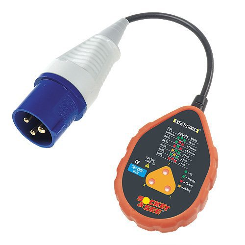 Socket & See 230 Volt 16 Amp Audible Industrial Socket Tester - SOK40/16HD