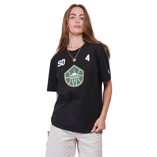 Ultra Game WNBA Official Unisex Super Soft Player T-Shirt, Seattle Storm, Skylar Diggins-Smith, Team Color, Large