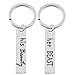 Produktbild Dreamdge Pärchen Schlüsselanhänger Personalisiert Gravur His Beauty Her Beast Edelstahl Schlüsselring