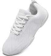BAXINIER Girls Cheer Shoes White Cheerleading Dance Shoes Lightweight Youth Competition Sneakers ...