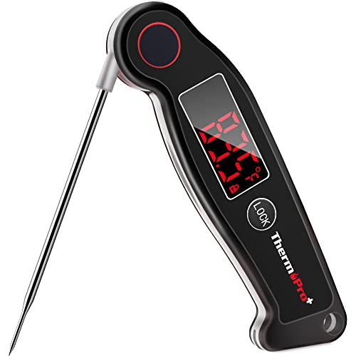 Image of TempPro TP19 Waterproof Digital Meat Thermometer for Grilling with Ambidextrous Backlit & Thermocouple Instant Read Kitchen Cooking Food Thermometer for Candy Water Oil BBQ(Previously ThermoPro)