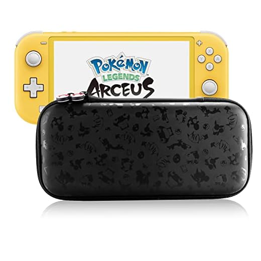 Funda para Switch Lite | Adopción de la tecnología de impresión en Sombra | Edición Limitada con diseño Exclusivo | Ultimate Gloss Black (PokémonGO)
