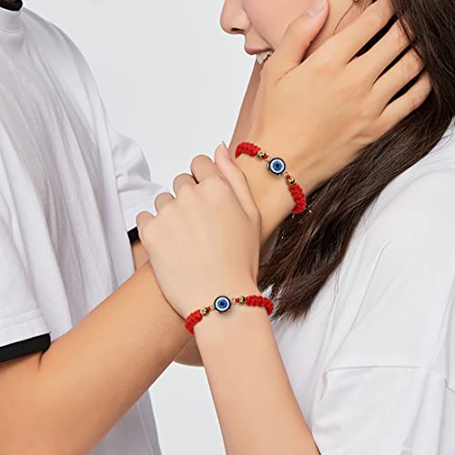 Evil Eye Red Bracelets for Protection - Red String Amulet Adjustable Bracelet For Women Men | Link Knot Lucky Kabbalah Protection Bracelets3