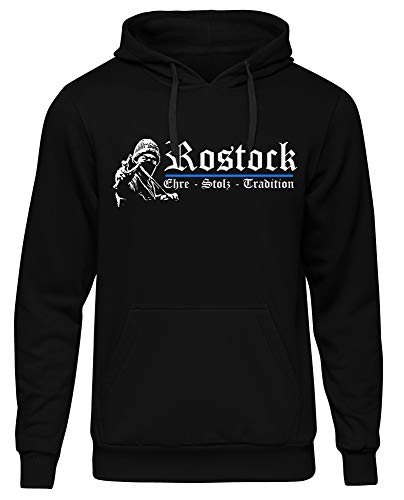 uglyshirt87 Herren Männerbekleidung Pullover Hoodie Schwarz XXL FC Hansa Rostock Sport Fussball Ultras