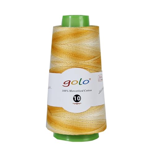 Image of golo Crochet Thread Size10 1.76oz 310yd,Yarn for Hand Knitting Space-Dyed Yarn D16