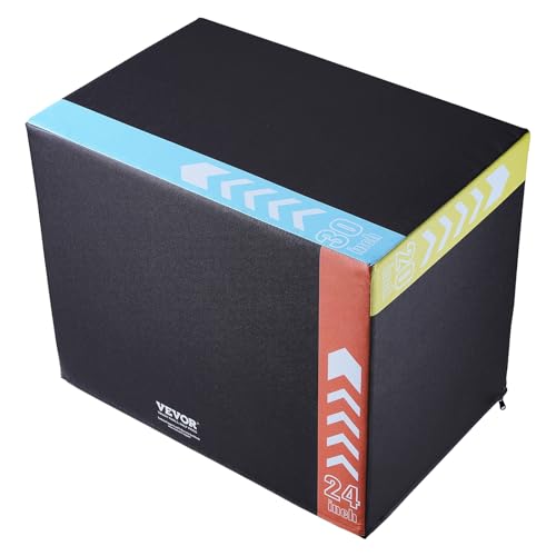 Box Pliometrico VEVOR - Piattaforma Per Allenamento, Acciaio, Antiscivolo, Portata 500 Lb, 30.5 Cm