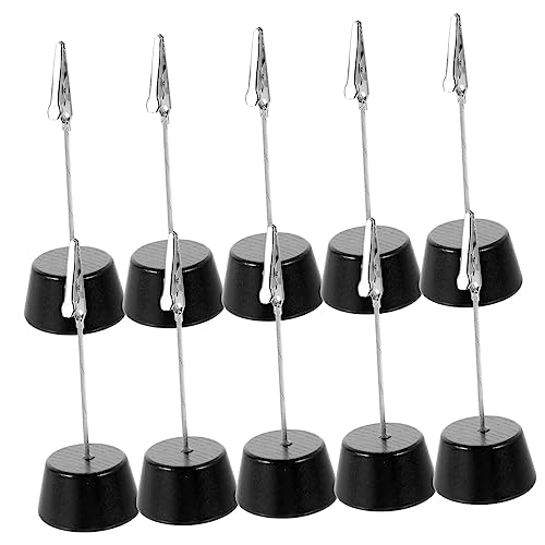 MUCKLILY 10pcs Multi Functional Memo Clips for Office Stylish Photo Holders Retro Card Clips for Notes Business Cards and Table Displays Desk Organizer