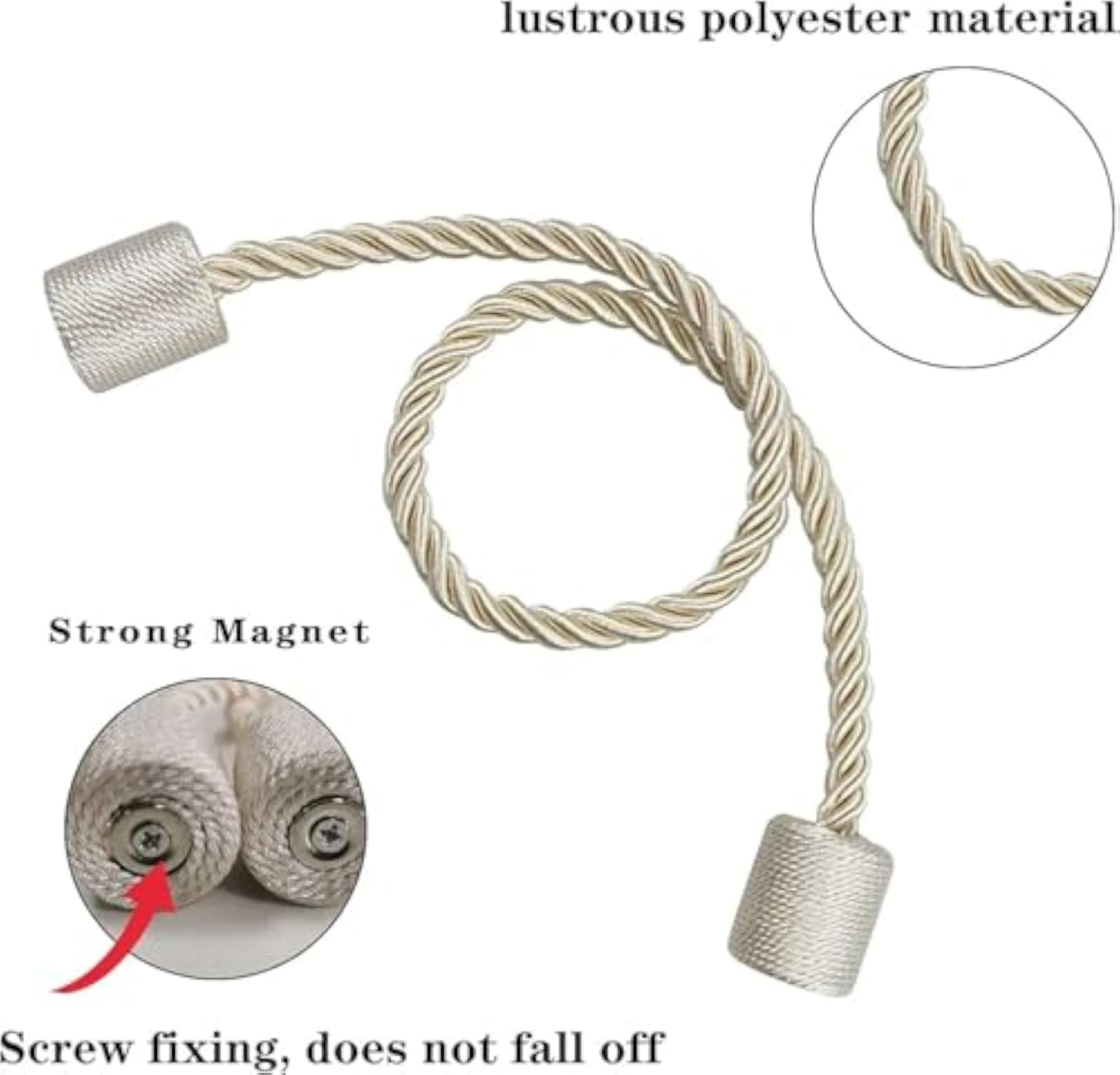Magnetic Curtain Tiebacks - Elegant Ball Holdbacks