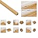 D-Line 157in Stainable Wood-Effect Corner Cable Concealer Multipack, Floor Wire Hider, Quarter Round Cord Cover, Organize Cords in Corners, Floor Molding - 10x 15.7in Lengths & Accessories