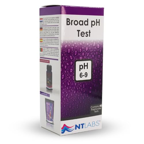 NT Labs Broad pH Test Kit, Measures pH Levels Between 6 and 9, Aquarium Water Test Kit, Pond Water Testing Kit (Contains 40 Freshwater Tests)