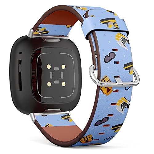 CJBROES Replacement Leather Watch Band, Compatible with Fitbit Versa 3 and Fitbit Sense of Wristband Bracelet Accessory - Jet Skiing icon