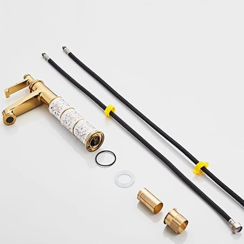Image of B BACKLINE Brass Basin Mixer Tap | Hot & Cold Bathroom Basin Faucet | Long Body Pillar Tap for Washbasin & Living Room | Chrome Finish, High-Flow Water Tap