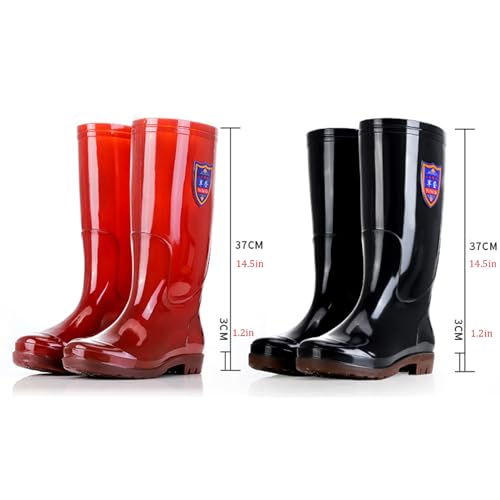 Knee high Mens rain Boots,Classic Comfortable Bgarden rain Shoes Mens,Outdoor Work Waterproof Slip Resistant Fishing Work Boot,for Farming2