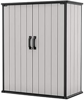 Keter Premier Tall Resin Outdoor Storage Shed for Patio Furniture, Pool Accessories, and Bikes