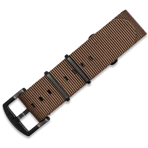 Image of BluShark - Original Collection Military-Style Waterproof Watch Strap, Fits All Timepiece Brands, Durable Nylon Wristwatch Accessories with Stainless Steel Buckle - 18mm, 20mm, 22mm & 24mm Watch Bands