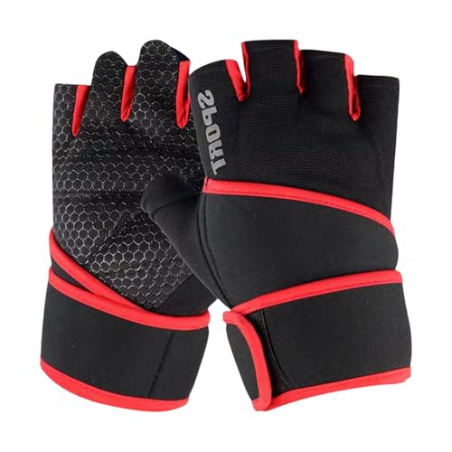 Uitndvyte Paquete de 2 guantes flexibles de medio dedo, guantes de entrenamiento de boxeo, guantes deportivos al aire libre para hombres y mujeres
