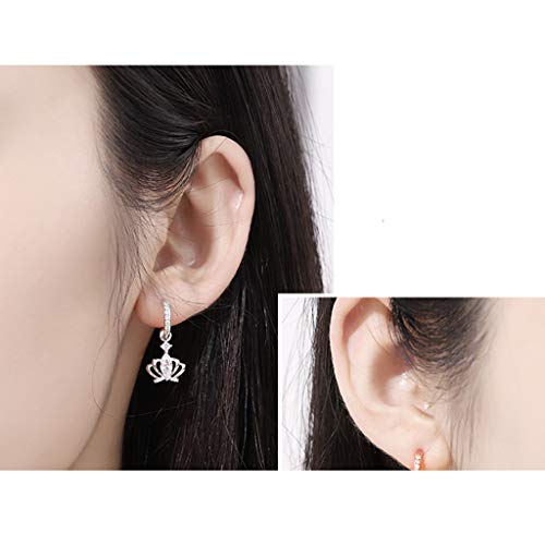 Boucles d'oreilles couronne en argent 925 le cadeau idéal pour elle - 3