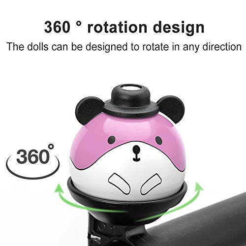 2 Pack Bike Bell for Kids and Adults, Loud Crisp Clear Sound Bicycle Bike Bell, Cute Panda Cycling Bell Funny Bike Bell Bicycle Handlebar Ring Horn, Bike Accessories - Thumbnail 6