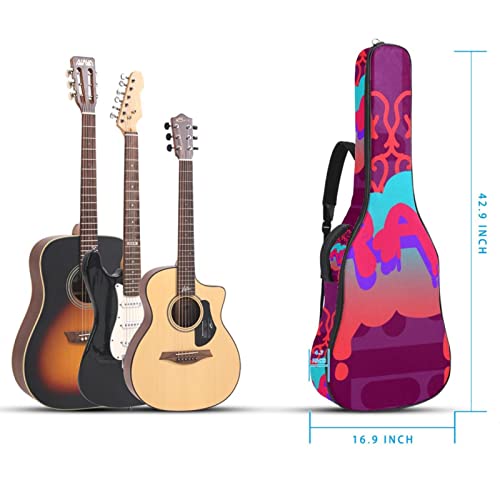 Housse de transport étanche pour guitare avec bandoulière réglable Motif alphabet graffiti, Multicolore 01., 42.9×16.9×4… - Les Beatles, Paul McCartney, John Lennon, RIngo Starr, George Harrison Housse de transport étanche pour guitare avec bandoulière réglable Motif alphabet graffiti, Multicolore 01., 42.9x16.9x4… – Image 6