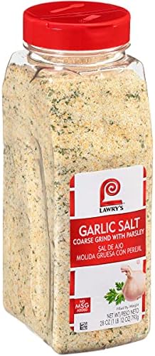 Lawry's Coarse Grind Garlic Salt with Parsley, 28 oz - One 28 Ounce Container of Garlic Salt and Parsley Seasoning for Beef, Poultry, Stir-Fry and Pasta