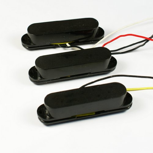 (D73) Set of SSS Single Coil Pickup Set for Strat Solid Black