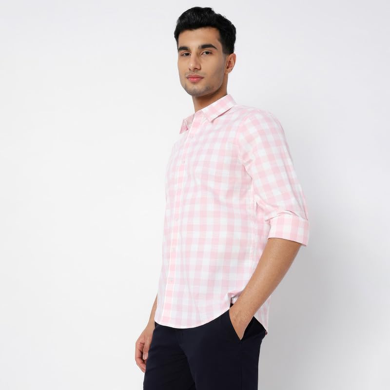 Image of Mens Striped Slim Fit Cotton Casual Shirt | Full Sleeves Mens Shirts | Stylish Shirt for Men