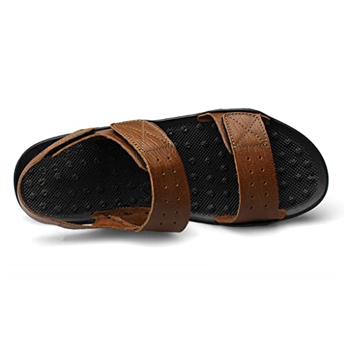 Men's Breathable Men's Sandals Trend Beach Shoes Slippers Sandals Sandals Genuine Leather Sandals(47)3