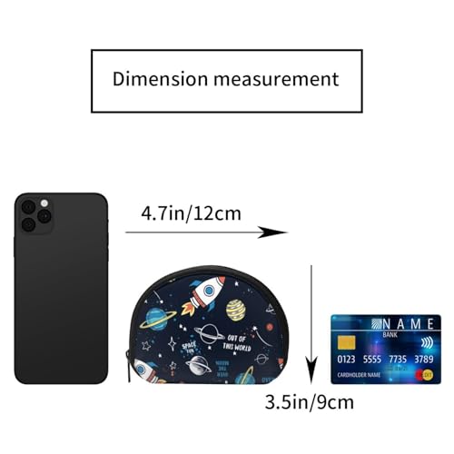 Space Elements Cartoon Coin Purse Wallet Mini Makeup Bag Small Change Purse For Women Girls4