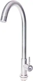 Torneira Gourmet para Cozinha Aço Inox Escovado Alta 37cm