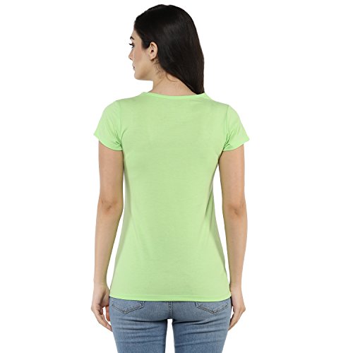 Image of Modeve Women Printed Cotton Blend Half Sleeve Round Neck T-Shirt for Summer