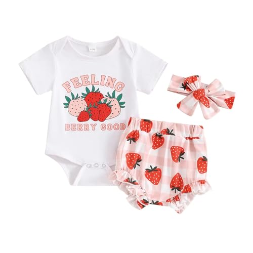 Image of Girls Sunflower Baby Clothes Summer Dresses Cotton Ruffle Short Sleeve Tops Floral Prints Bow Shorts Cute Outfit Set